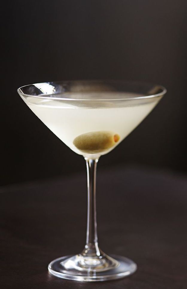 Drinks cabinet Martini with olive